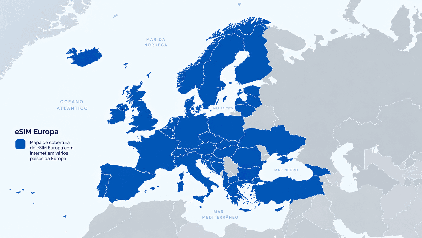 Mapa de cobertura da Europa